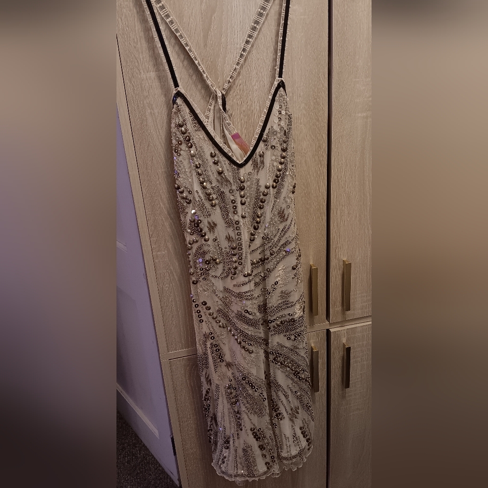 Vintage Blumarine Couture Sequin & Bead Dress with Strappy Back